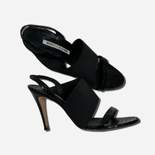 Manolo Blahnik Vintage Snakeskin Heels