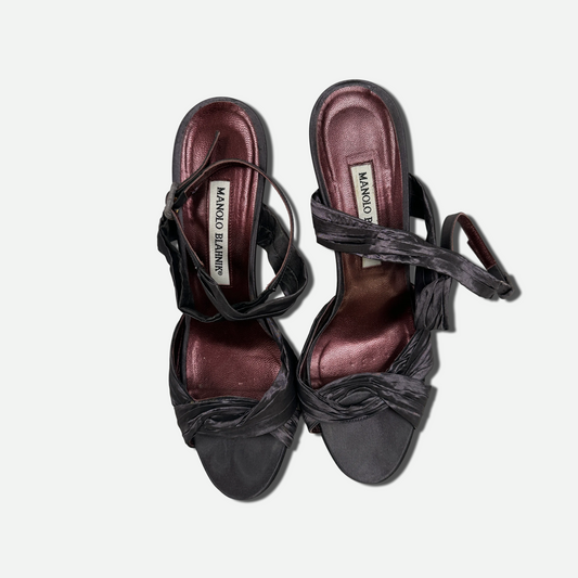 Manolo Blahnik Vintage Satin Heels